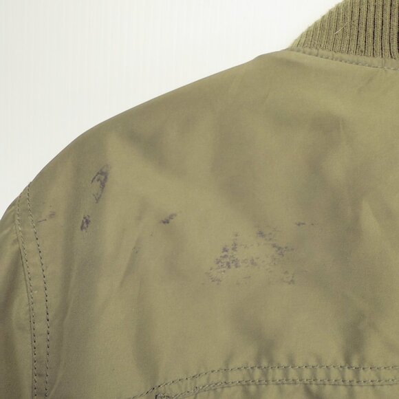 H&M Divided Full Zip Long‎ Sleeves Ribbed Olive Green Bomber Jacket Size M - Picture 3 of 7